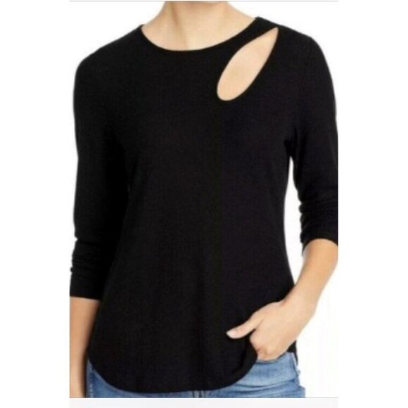 Chenault Tops - Nordstrom Status by CHENAULT Knit Cutout Top Casual $59 NEW long sleeves